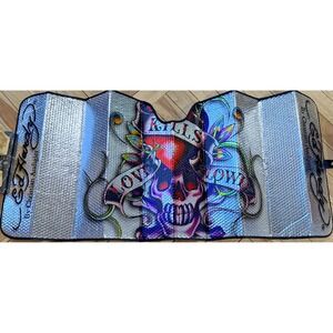 Vintage Ed Hardy Love Kills Slowly Windshield Sunshade – Auto Expressions